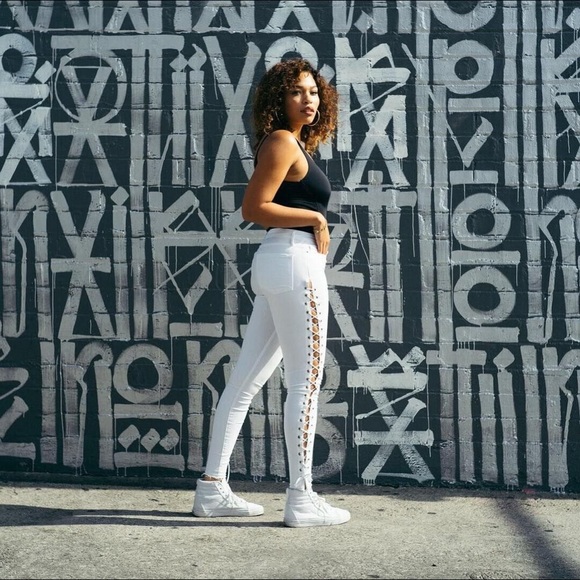 good american white jeans